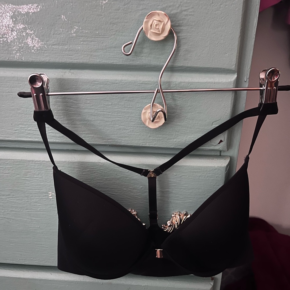 ThirdLove Black Bra with Floral Details